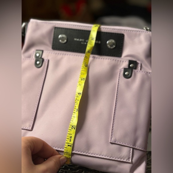 NWT Marc Jacobs Wisteria Lavender Nylon Crossbody Bag • Adjustable Black Strap - Picture 15 of 16